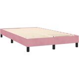  Box spring postelja z vzmetnico roza 120x210 cm žamet, (21792557) | Shoptok.si