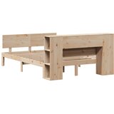  s regalom za knjige bez madraca 135x190 cm od borovine | shoptok.hr