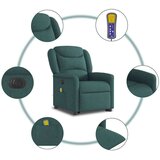 vidaXL Električni masažni naslanjač s funkcijo vstajanja temno zelen | Shoptok.si