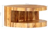  Okrugli stolić za kavu 65 x 30 cm od masivnog drva akacije | shoptok.hr