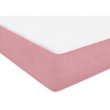 Box Spring krevet s madracem i LED ružičasti 140x220 cm baršun | shoptok.hr