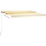  Samostojeća automatska tenda 450 x 350 cm žuto-bijela | shoptok.hr