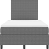  LED Box Spring Krevet Svijetlo siva i bijela. 120 x 190 cm | shoptok.hr