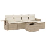  6-dijelni set vrtnih sofa s jastucima bež od poliratana | shoptok.hr
