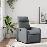 Maison Chic Počivalnik - Relax naslanjač sivo umetno usnje, (22040408) | Shoptok.si