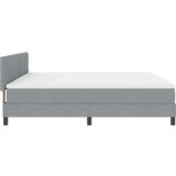  Krevet s opruga kutije Svijetlo siva 200 x 200 cm tkanina | shoptok.hr