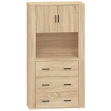 Maison Chic Visoka omara - Komoda - Predalnik sonoma hrast inženirski les, (21716629) Cene