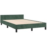  Posteljni okvir z vzglavjem temno zelen 120x200 cm žamet | Shoptok.si