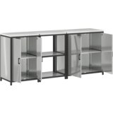 vidaXL Set za kuhinjsku pohranu 3 pcs Srebro 210 x 50 x 92 cm | shoptok.hr