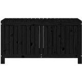  Kutija za pohranu crna 121x55x64 cm od masivne borovine | shoptok.hr