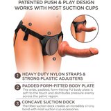 King Cock Elite Comfy - dildo na kopču s pojasom (tamno prirodno) | shoptok.hr