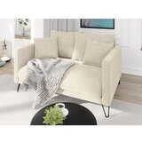Ropez Kremno bela sedežna garnitura iz šenilje 140 cm Freya – | Shoptok.si