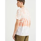 WE Fashion Majica oranžna / svetlo oranžna / bela | Shoptok.si