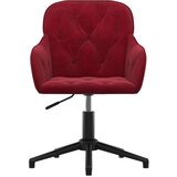  Okretna uredska stolica crvena boja vina baršunasta | shoptok.hr