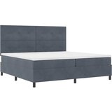  LED Box Spring Krevet Tamno siva 200 x 200 cm Baršun | shoptok.hr