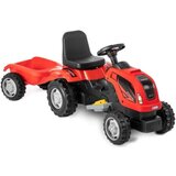 MicroMax Toys MMX Traktor na pedale sa prikolicom na akumulator Crveni