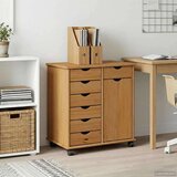  Gležnji kabinet s kolesom Medeno rjava 63,5 x 39 x 65,5 cm, (5000232609) | Shoptok.si