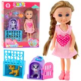 Mini lutka s mačkama u transportnim kutijama - 14 cm - roza Cijene