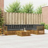  Set vanjskih sofa 6 kom. Prirodna i antracit | shoptok.hr