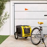 Prikolica za bicikl za ljubimce žuto-siva od tkanine i željeza | shoptok.hr