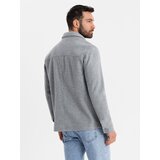 Ombre Men's lightweight fleece jacket with viscose - gray | Eponuda.ba