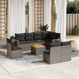  9-dijelni set vrtnih sofa od poliratana s jastucima sivi | shoptok.hr