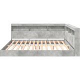  Krevetna polica s policom 2 pcs Beton siva 180 x 200 cm Beton | shoptok.hr