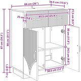  Strani šal Artisan hrast 66 x 34,5 x 87 cm Inženirski les, (5000217398) | Shoptok.si