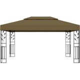  Sjenica s dvostrukim krovom 3 x 4 m smeđe-siva 180 g/m² | shoptok.hr