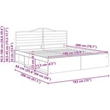  Okvir za krevet Bijelo 180 x 200 cm Čvrsto borovo drvo | shoptok.hr