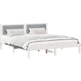 vidaXL Konstrukcija postelje z vzglavjem Svetlo siva 180 x 200 cm, (5000101473) | Shoptok.si