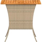  Vrtni stol s pločom od akacije bež 105x75x72 cm poli ratan | shoptok.hr