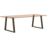 vidaXL Noge jedilne mize V-oblika 2 kosa naravno jeklo 80x(72-73,3) cm | Shoptok.si