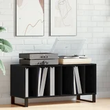 vidaXL Ormar za LP-e Crni hrast Konstruirano drvo 100 x 38 x 48 cm