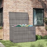  Vrtna kutija za pohranu siva 150 x 100 x 100 cm od poliratana | shoptok.hr