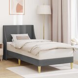  Krevetna konstrukcija Tamno siva 100 x 200 cm tkanina | shoptok.hr