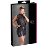 Cottelli Plus Size - sjajna haljina od šifona (crna) - 4XL Cijene