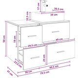  Set namještaja za kupaonicu 2 kom. Bijela Konstruirano drvo 49,5 x 41 x 79,5 cm | Shoptok.si