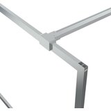 Pregrada za tuš srebrna 90 x 195 cm s prozirnim staklom ESG | shoptok.hr