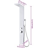 PANEL Sustav za Tuširanje Aluminijski Mat bijeli | shoptok.hr