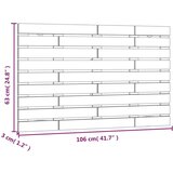  Zidno uzglavlje boja meda 106x3x63 cm masivna borovina | shoptok.hr