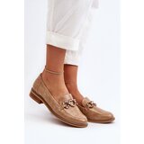 Laura Messi Leather Women's Patent Loafers 2760 Brown Cijene