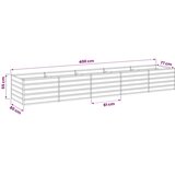  Povišeni vrtni krevet Siva 400 x 80 x 55 cm - 400 x 80 x 55 cm Siva | shoptok.hr
