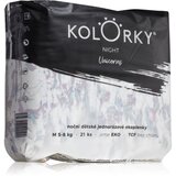Kolorky Night Unicorn ekološke plenice za enkratno uporabo za popolno zaščito ponoči velikost M 5-8 Kg 21 kos | Shoptok.si