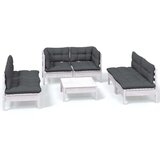  Vrtna sedežna garnitura 7-delna z blazinami trdna borovina, (20973032) | Shoptok.si