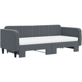  Dnevni krevet na razvlačenje tamnosivi 90 x 200 cm baršunasti | shoptok.hr