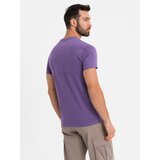 Ombre Men's classic cotton BASIC T-shirt - purple | Shoptok.si