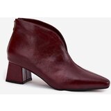 Boto Eco Leather Women's Ankle Boots Heeled Bordeaux Rylina | Shoptok.si