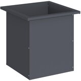  Vrtna posuda za sadnju s LED svjetlom Antracit 40 x 40 x 40 cm Slike