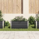  Povišena vrtna gredica antracit 100x40x45 cm pocinčani čelik | shoptok.hr